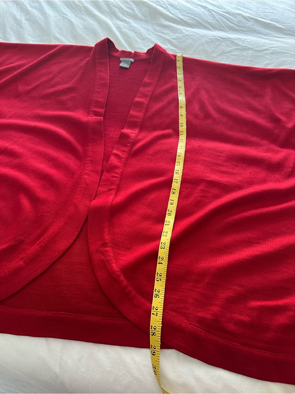 Ann Taylor red wrap sweater, OSFA - Picture 9 of 11
